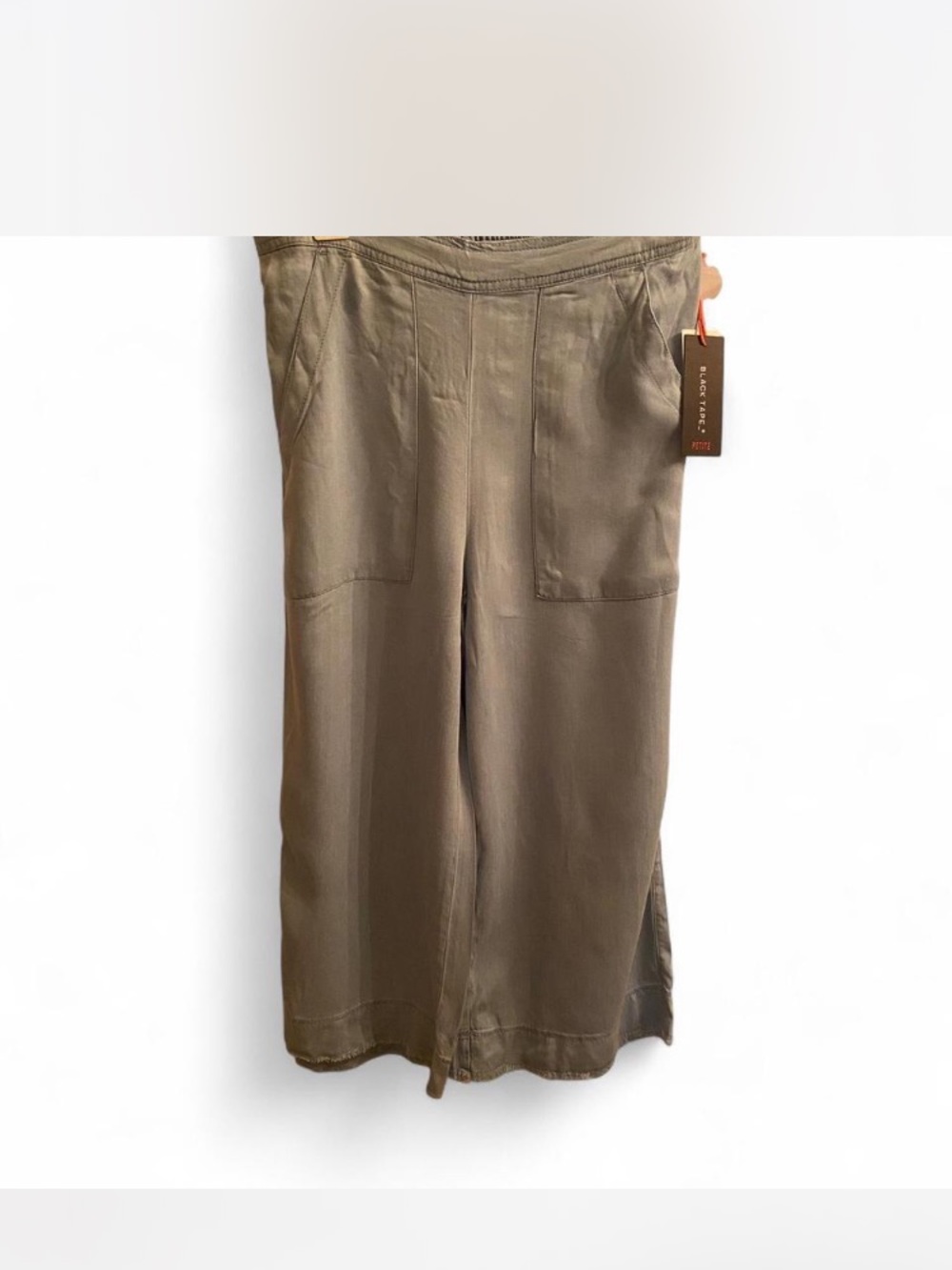 Wide-Leg Cropped Pants in Light Blue